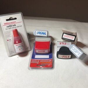 Lot of Five Stamps Set with Refill Ink